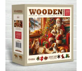 Wooden City Holzpuzzle Weihnachtsmann und Freunde / 1010 Teile / ab 14 Jahren