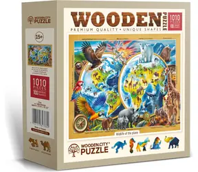 Wooden City Holzpuzzle Planet der wilden Tiere / 1010 Teile / ab 15 Jahren