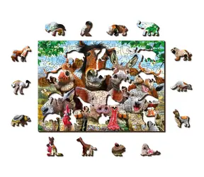 Wooden City Holzpuzzle „Leben auf dem Bauernhof 2-in-1“ / 200 Teile / ECO / ab 8 Jahren