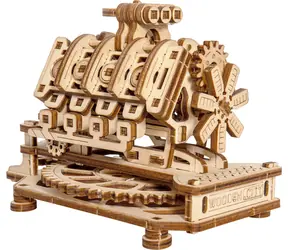 Wooden City 3D-Holzpuzzle V8-Motor / 200 Teile / ab 14 Jahren