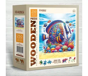 Wooden City Holzpuzzle Exotische Fische / 250 Teile / ab 14 Jahren