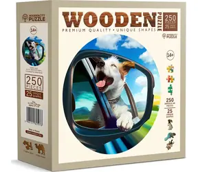 Wooden City Holzpuzzle „Fröhlicher Hund“ / 250 Teile / ab 10 Jahren