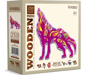 Wooden City Holzpuzzle „Heulender Wolf“ / 250 Teile / ab 10 Jahren