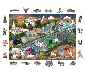 Wooden City Holzpuzzle Willkommen in Las Vegas 2in1 / 505 Teile / ECO / ab 14 Jahren