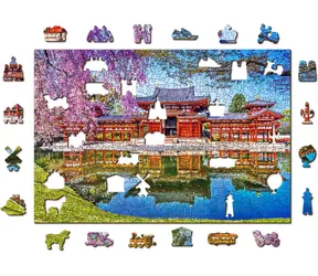 Wooden City Holzpuzzle Byodo-in-Tempel, Kyoto, Japan / 505 Teile / ab 14 Jahren