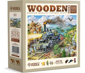 Wooden City Holzpuzzle Eisenbahn / 505 Teile / ab 14 Jahren