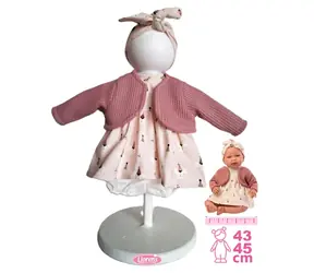 Llorens M844-006 Outfit für NEW BORN Babypuppen der Größe 43-45 cm