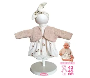 Llorens M844-010 Outfit für NEW BORN Babypuppen, Größe 43-45 cm