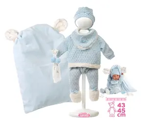 Llorens M738-59 Outfit für NEW BORN Babypuppen (Größe 40-42 cm) mit Zubehör
