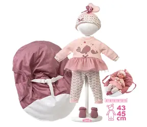 Llorens M740-14 Outfit für NEW BORN Babypuppen (40-42 cm) mit Tragehilfe