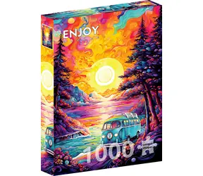 ENJOY Puzzle Life in a Van on the Beach / 1000 Teile / ab 14 Jahren