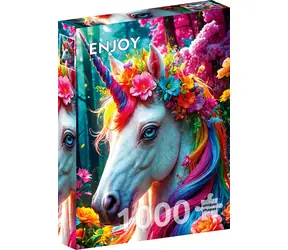 ENJOY Puzzle Flower Unicorn / 1000 Teile / ab 14 Jahren