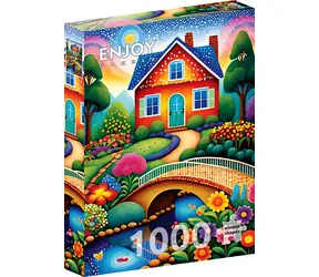 ENJOY Puzzle Buntes Haus / 1000 Teile / ab 14 Jahren