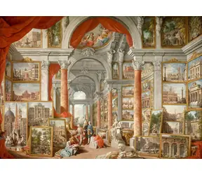 ENJOY Puzzle Paolo Panini: Ansicht des modernen Roms / 1000 Teile / ab 14 Jahren