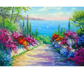 ENJOY Puzzle Sonniger Weg zum Meer / 1000 Teile / ab 14 Jahren