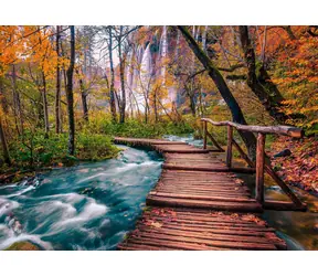 ENJOY Puzzle Forest Stream in Plitvice, Kroatien / 1000 Teile / ab 14 Jahren