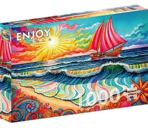 ENJOY Puzzle Segeln bei Sonnenaufgang / 1000 Teile / ab 14 Jahren