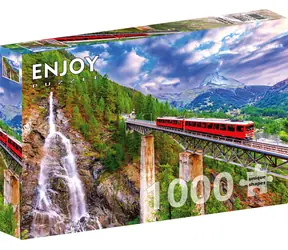 ENJOY Puzzle Gornergrat Zahnradbahn, Schweiz / 1000 Teile / ab 14 Jahren
