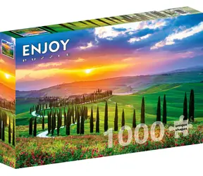 ENJOY Puzzle Toskana Sonnenaufgang / 1000 Teile / ab 14 Jahren