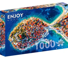 ENJOY Puzzle Luftbild von Primošten, Kroatien / 1000 Teile / ab 14 Jahren