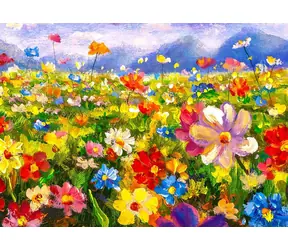 ENJOY Puzzle Bunte Blumenwiese / 1000 Teile / ab 14 Jahren