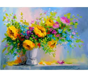 ENJOY Puzzle-Blumenstrauß mit gelben Blumen / 1000 Teile / ab 14 Jahren