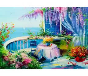 ENJOY Puzzle Blumenbalkon / 1000 Teile / ab 14 Jahren