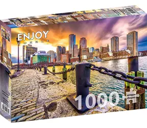 ENJOY Puzzle Boston Harbor at Dusk, USA / 1000 Teile / ab 14 Jahren