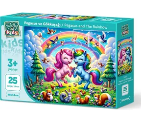 Kunstpuzzle 35037 Einhörner mit Regenbogen / 25 Teile / ab 3 Jahren