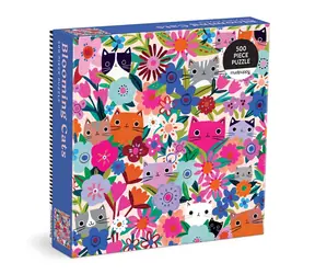 Mudpuppy Puzzle Katzen in Blumen / 500 Teile / ab 8 Jahren