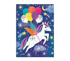 Mudpuppy Puzzle mit Einhorn-Grußkarte / 12 Teile / ab 3 Jahren