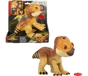 Mattel Jurassic WORLD Spielfigur Interaktiver Dinosaurier Aquilops JGC01 / mit Geräuschen / ab 4 Jahren