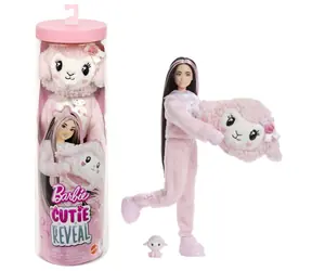 Mattel Barbie Cutie Reveal Puppe Care Bears Sweet Bows - Schaf JJP66 / 10 Überraschungen / ab 3 Jahren