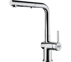 Franke Active New - Spültischarmatur FN 6560.031, klappbar unter dem Fenster mit Ausziehbrause, Chrom 