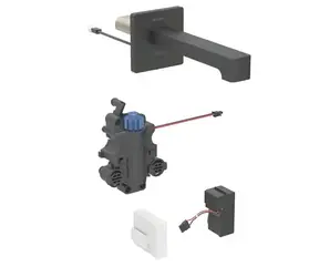 Geberit Brenta - Elektronische Thermostat-Waschtischarmatur für Unterputzmontage | Netzanschluss | Mattschwarz