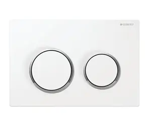 Geberit Kappa21 - Bodeneinbautaster weiß/poliertes Chrom