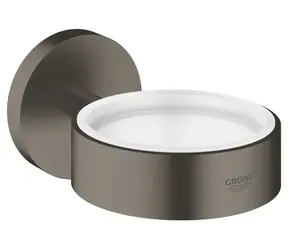 Grohe Essentials - Glas-/Seifenhalter, gebürstetes dunkles Graphit 