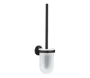 Grohe QuickFix Start - Wand-WC-Bürste mit Halterung, Glas/Mattschwarz 
