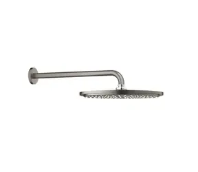 Grohe Rainshower Cosmopolitan - Kopfbrause Cosmopolitan 310 mit Arm 38 cm | 1 Strahlart | gebürstetes Dunkelgraphit 
