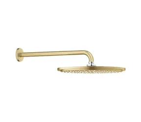 Grohe Rainshowan Cosmopolitan - Kopfbrause Cosmopolitan 310 mit 38 cm Arm | 1 Strahlart | gebürstet, Cool Sunrise 