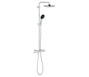 Grohe Vitalio Start - Duschset mit Thermostat, Durchmesser 25 cm | 2 Strahlarten | Chrom 