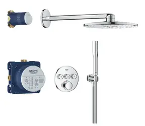 Grohe Precision SmartControl - Duschset mit Unterputzthermostat, Durchmesser 31 cm | 2 Strahlarten | Chrom 