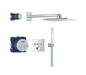 Grohe Vitalio SmartActive - Duschset mit Unterputzthermostat 31 x 31 cm | 2 Strahlarten | Chrom 