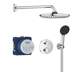 Grohe Precision - Duschset mit Unterputzthermostat, Durchmesser 25 cm, Chrom 