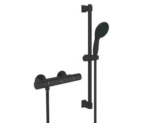 Grohe QuickFix Precision Start - Duschset mit Thermostat, mattschwarz 