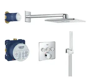 Grohe SmartControl Perfect - Duschset mit Unterputzarmatur 31 cm | 2 Strahlarten | Chrom 