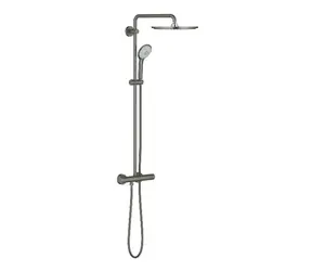 Grohe Euphoria - Duschset 310 mit Thermostat | 3 Strahlarten | Gebürstetes Dunkelgraphit 