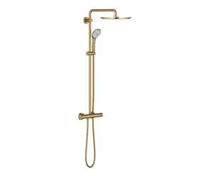 Grohe Euphoria - Duschset 310 mit Thermostat | 3 Strahlarten | gebürstet, Cool Sunrise 
