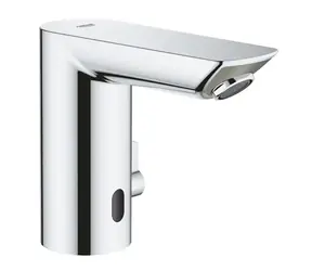 Grohe Bau Cosmopolitan E - Infrarot-Waschtischarmatur mit Mischbatterie | 230 V Netzanschluss | Chrom 