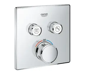 Grohe Grohtherm SmartControl - Thermostatmischer für Unterputzmontage mit 2 Ventilen, verchromt 
